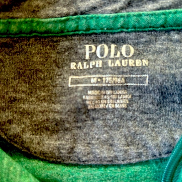 Polo Ralph Lauren Men’s 1/4 zip luxury jersey one sleeve shirt size Medium - Picture 2 of 3